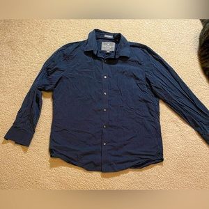 NWOT Vintage Fit AEO Button Down Long Sleeve Navy White Stripes XL